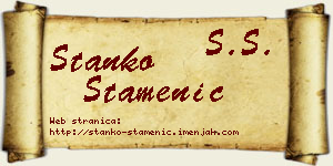 Stanko Stamenić vizit kartica